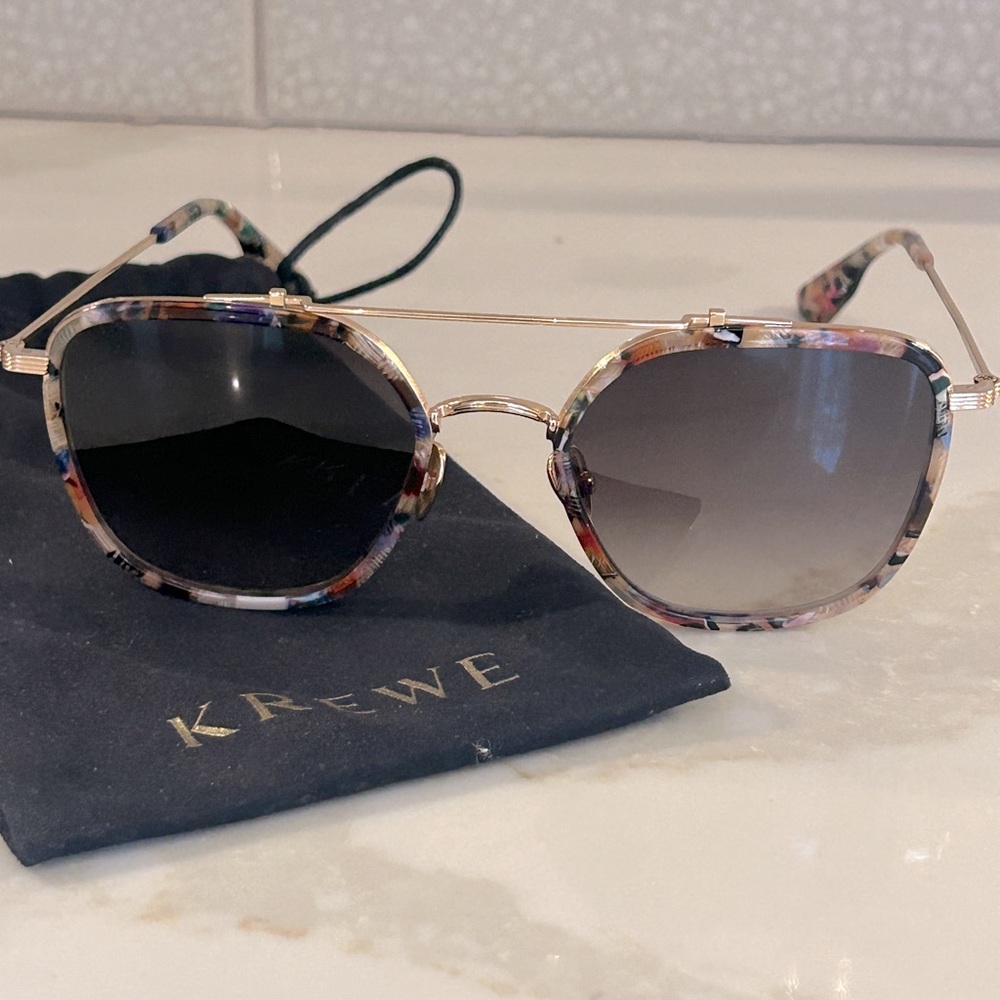 KREWE Austin Capri 24K Titanium Sunglasses